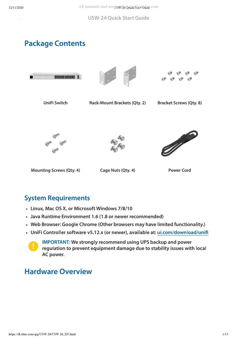 Ubiquiti USW-24 quick start guide Ubiquiti USW-24 quick start guide