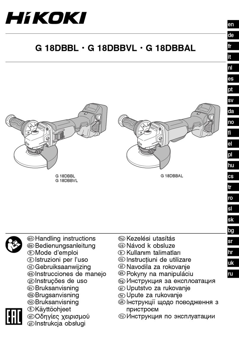 HIKOKI G 18DBBL Handling instructions