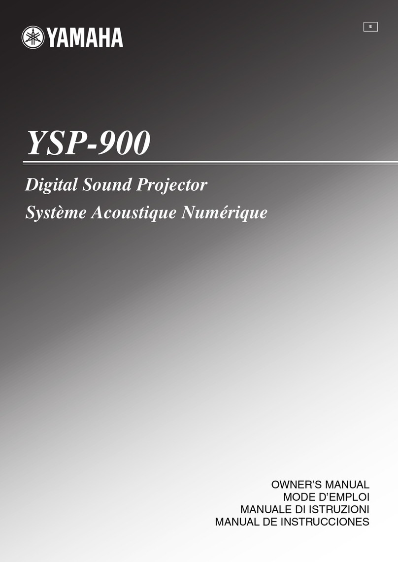 Yamaha Digital Sound Projector YSP-900 owner's manual