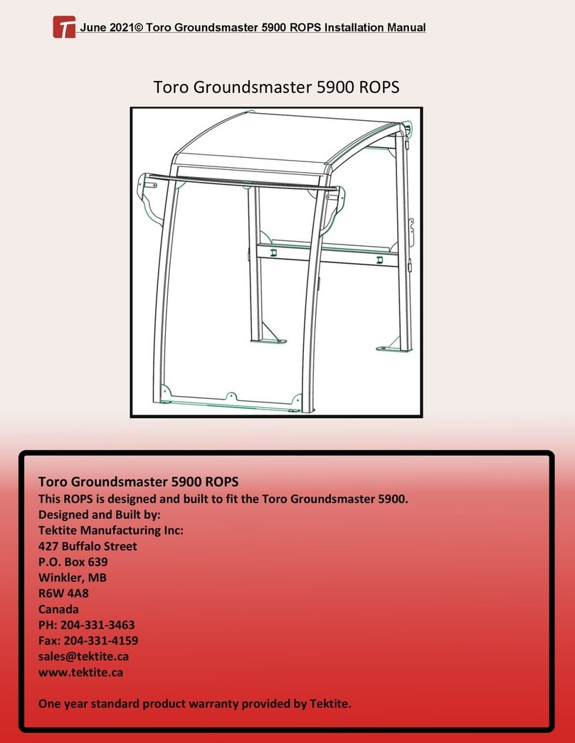 Toro Groundsmaster 5900 ROPS instruction manual