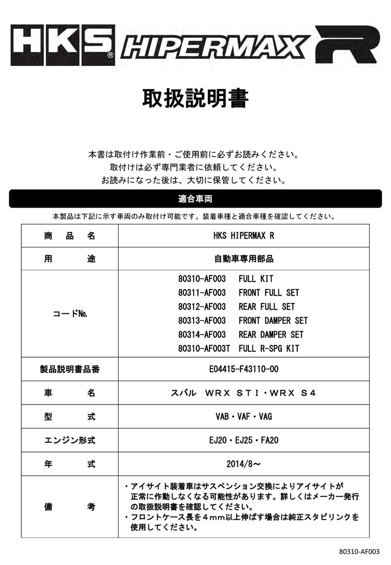 HKS 80310-AF003 installation manual