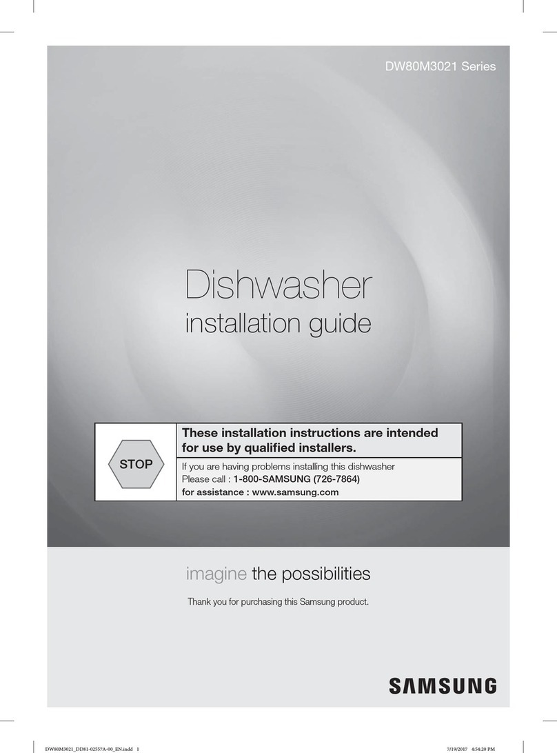 Samsung DW80M3021 Series installation guide