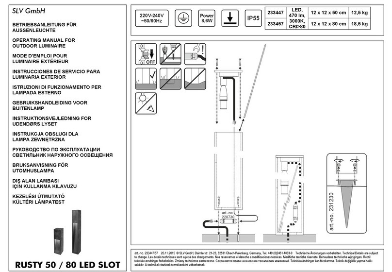SLV RUSTY 50 LED SLOT User manual