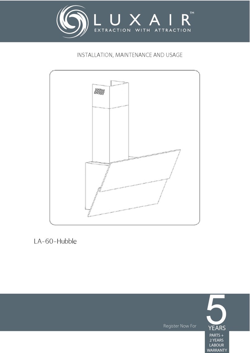 Luxair LA-60-Hubble Installation, maintenance and usage