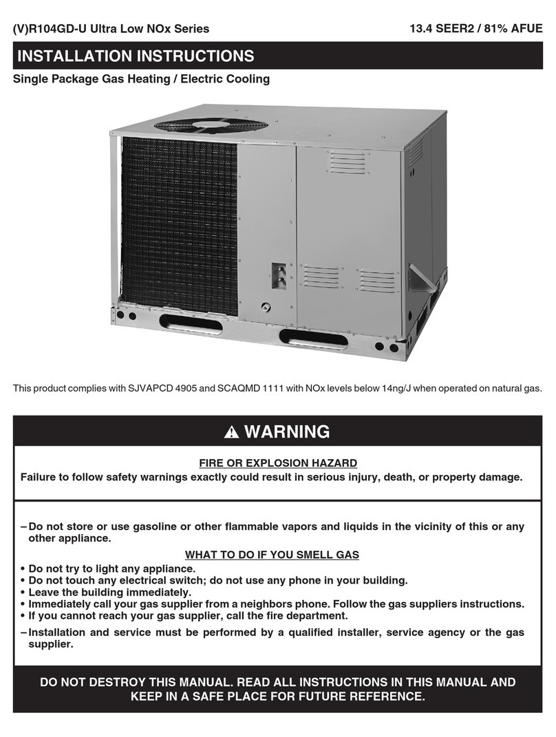 Trane VR104GD-U Series User manual
