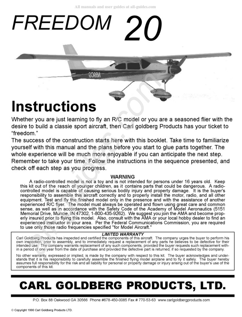 Carl Goldberg Products FREEDOM 20 instructions