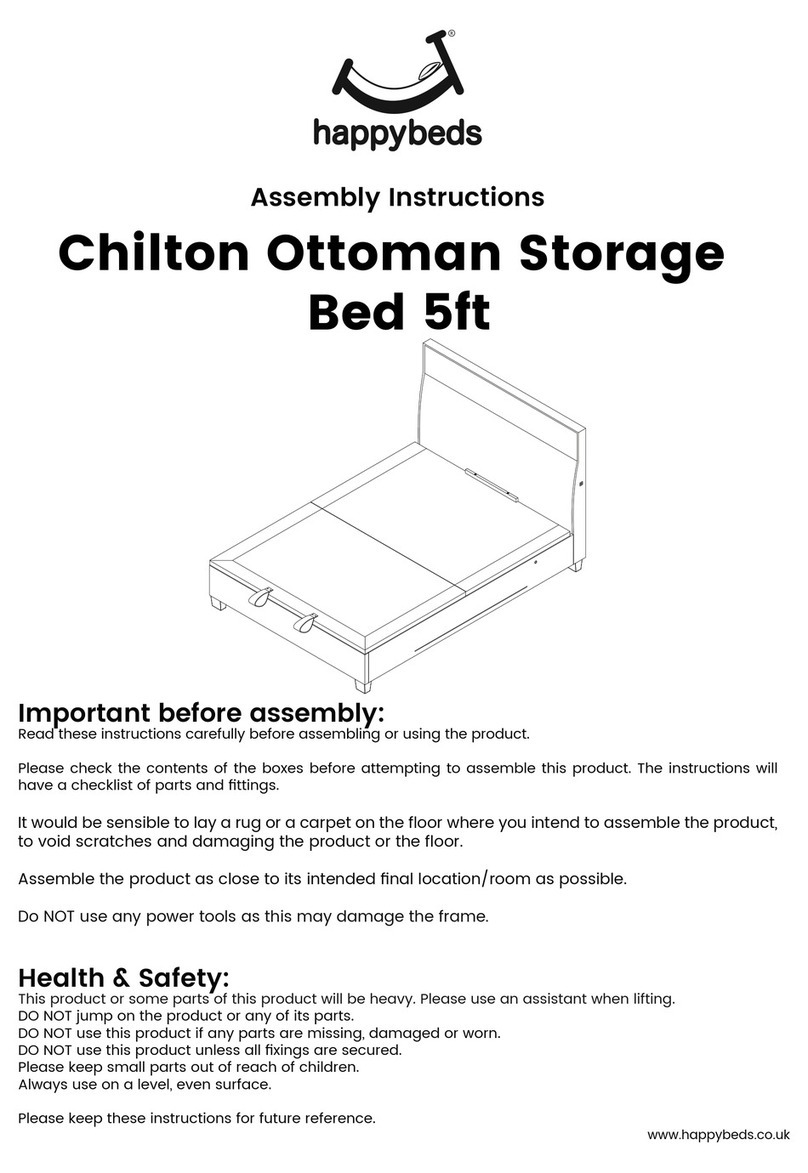 Happy Beds Chilton Ottoman Storage Bed 5ft Assembly instructions