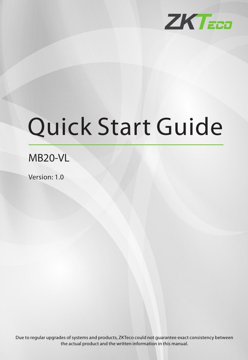 ZKTeco MB20-VL User manual