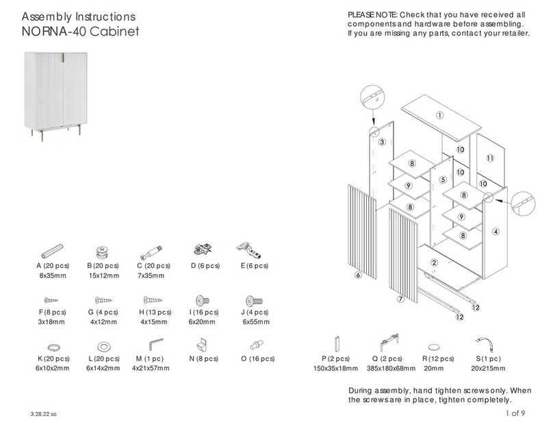 EUROSTYLE NORNA-40 Cabinet Assembly instructions EUROSTYLE NORNA-40 Cabinet Assembly instructions