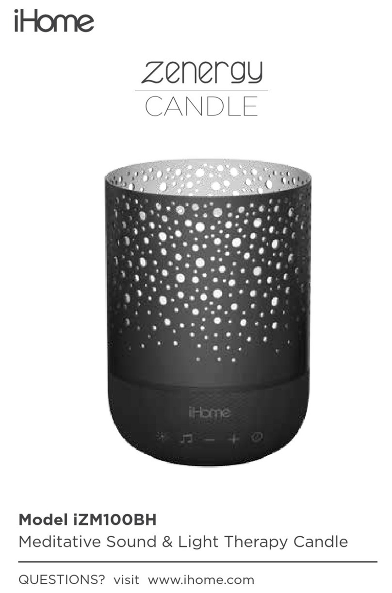 iHome Zenergy ZANDLE iZM100BH User manual