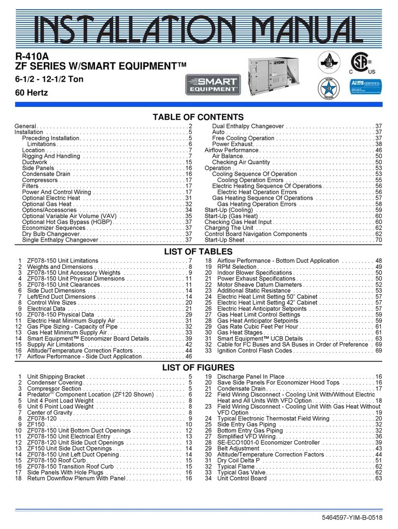 York ZF078-150 instruction manual
