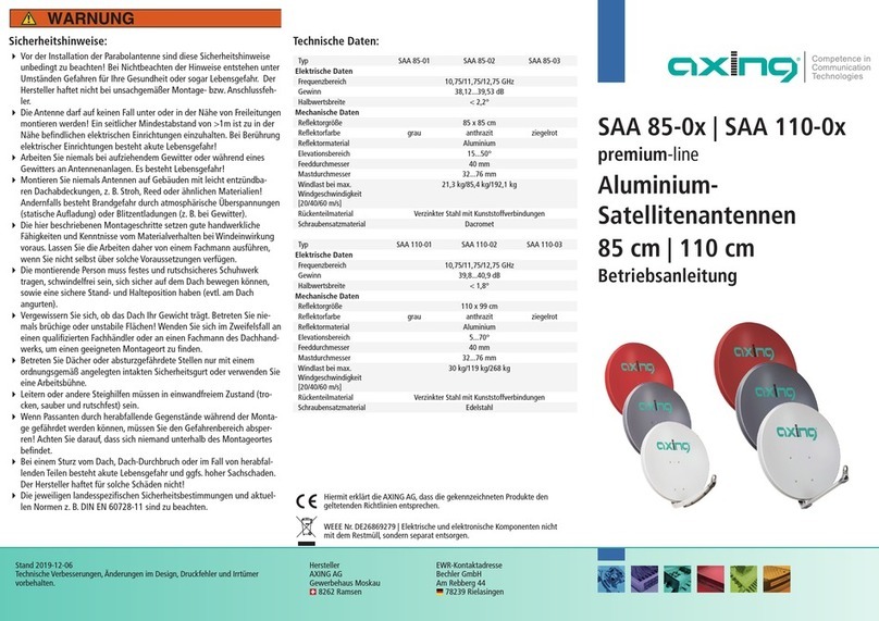 axing premium-line SAA 85-0 Series User manual