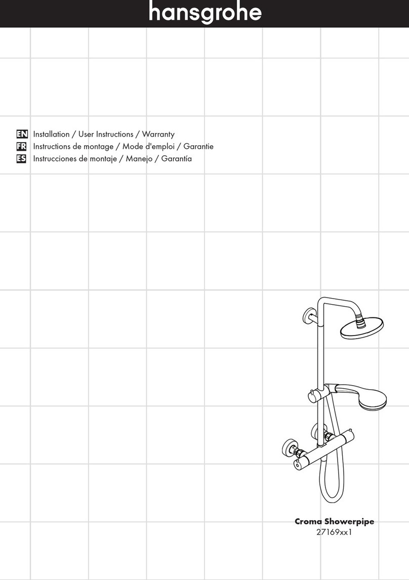 Hans Grohe Croma Showerpipe 27169001 Instruction Manual