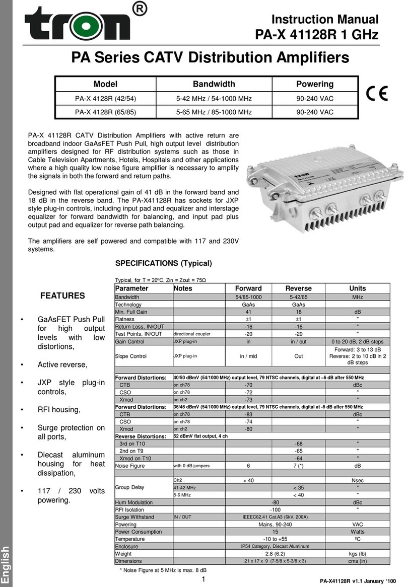 tron PA Series instruction manual