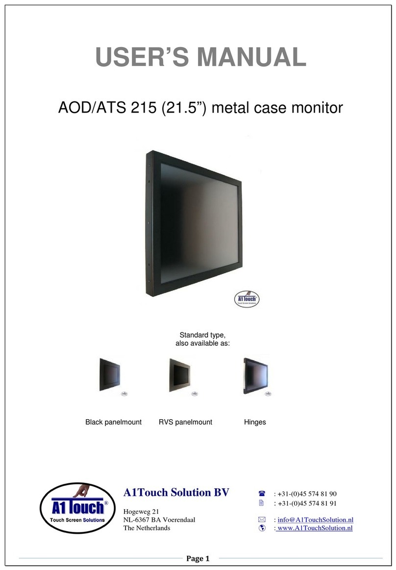 A1 Touch AOD 215 User manual