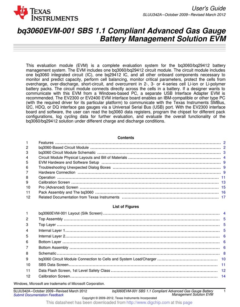 Texas Instruments bq3060EVM-001 User manual