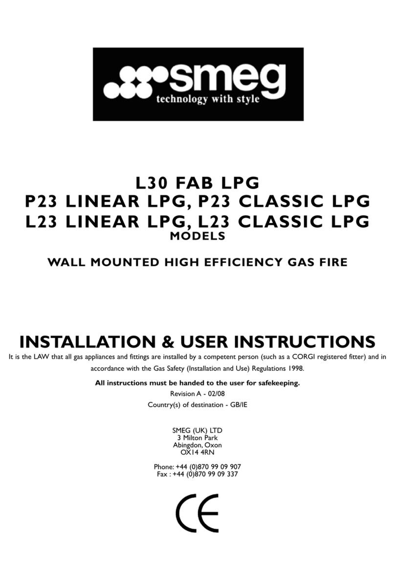 Smeg L30 FAB Installation & user's instructions Smeg L30 FAB Installation & user's instructions