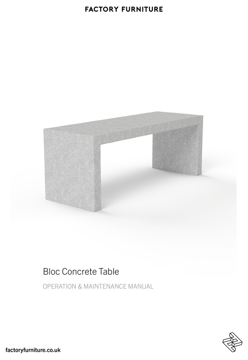 Factoryfurniture Bloc Concrete Table quick start guide