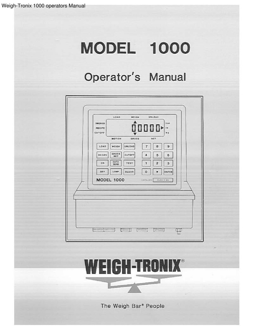 Avery Weigh-Tronix 1000 Operator's manual