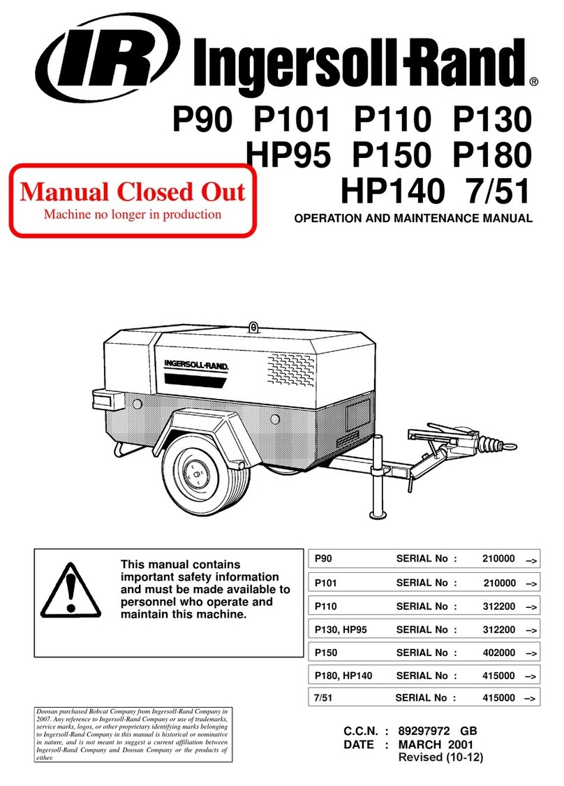 Ingersoll-Rand P101 Operation and maintenance manual