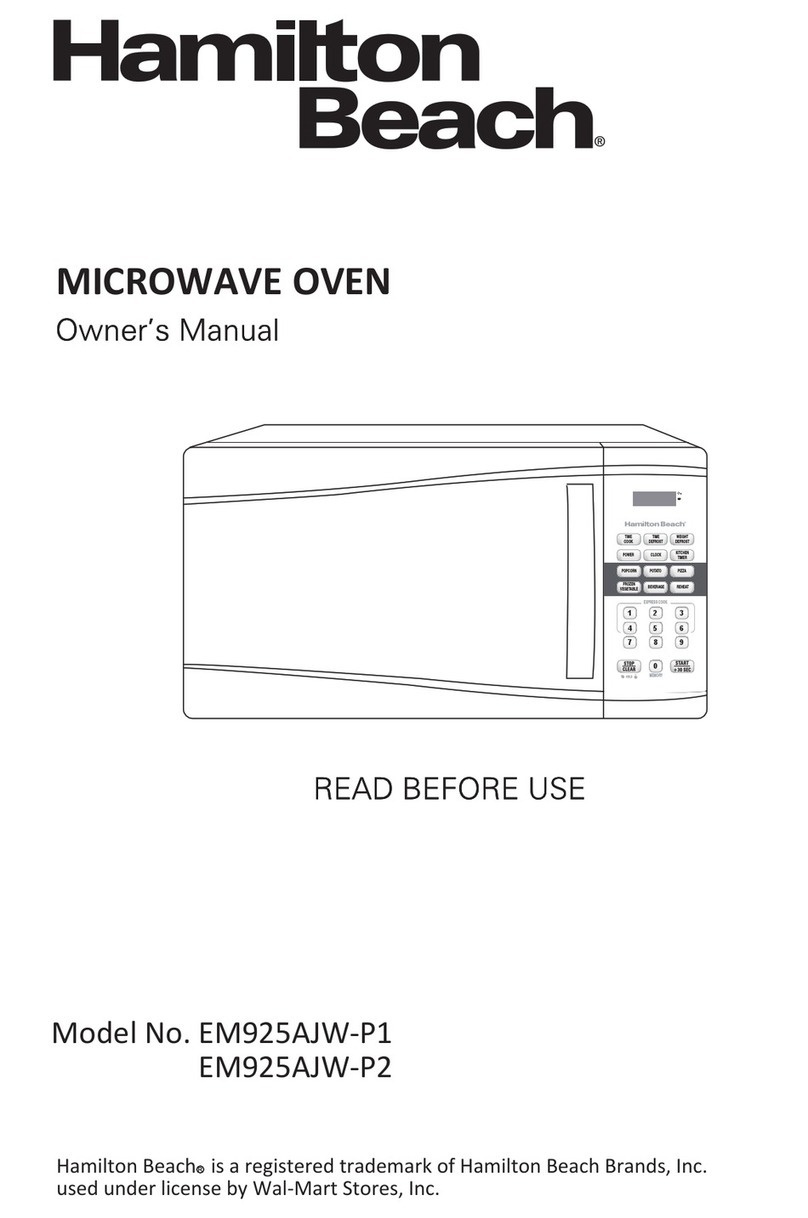 Hamilton Beach EM925AJW-P1 User manual Hamilton Beach EM925AJW-P1 User manual