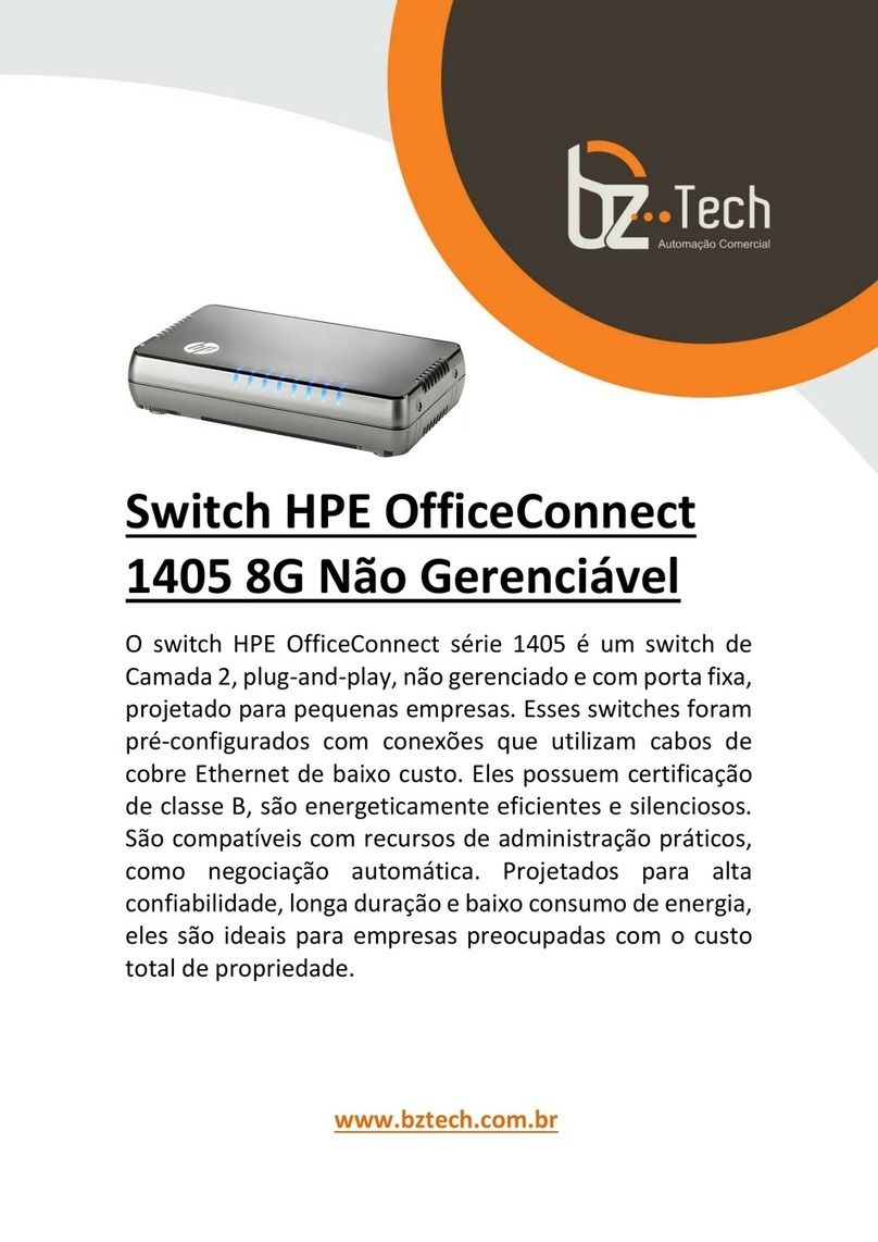 HP OfficeConnect 1405 Series Installation and getting started guide
