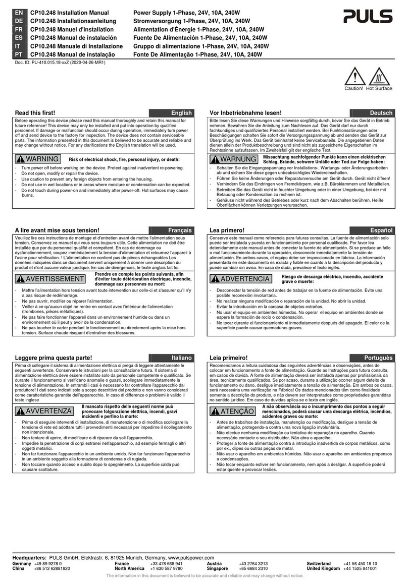 Puls DIMENSION CP10.248 User manual
