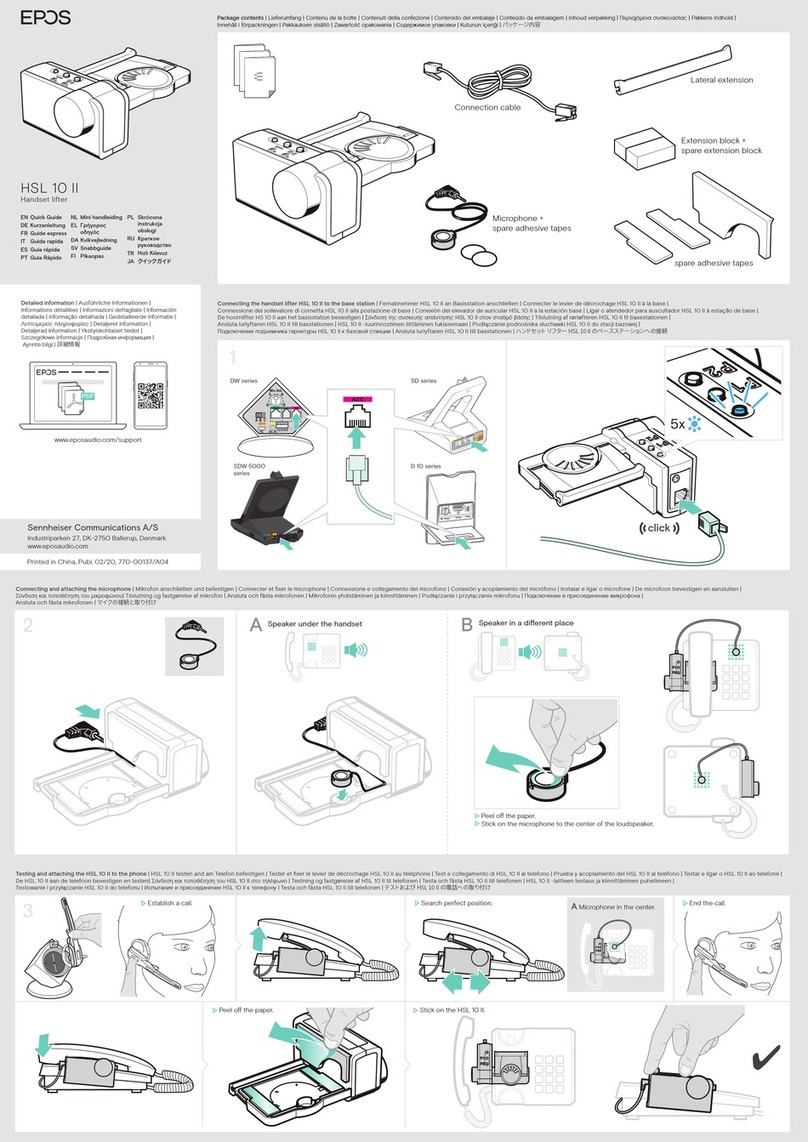 EPOS HSL 10 II quick guide