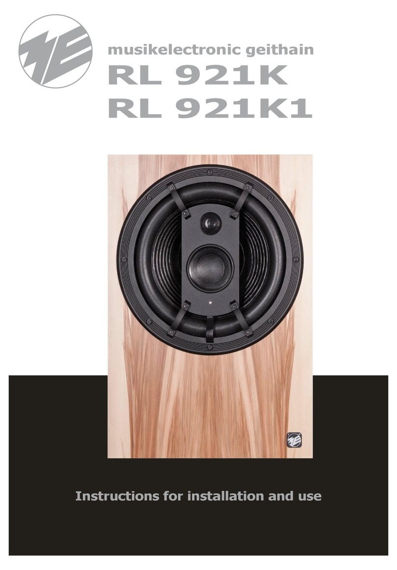 musikelectronic geithain RL921K1 Instructions for installation and use