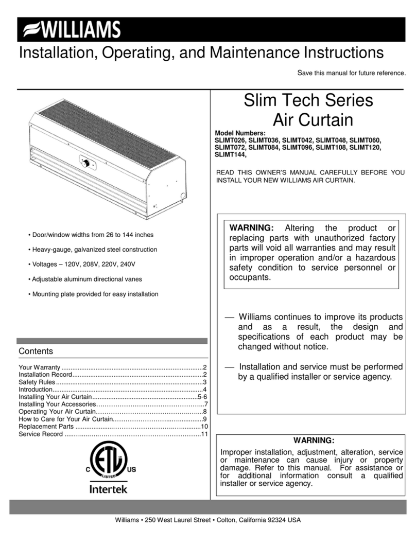 Williams Slim Tech Series Assembly instructions