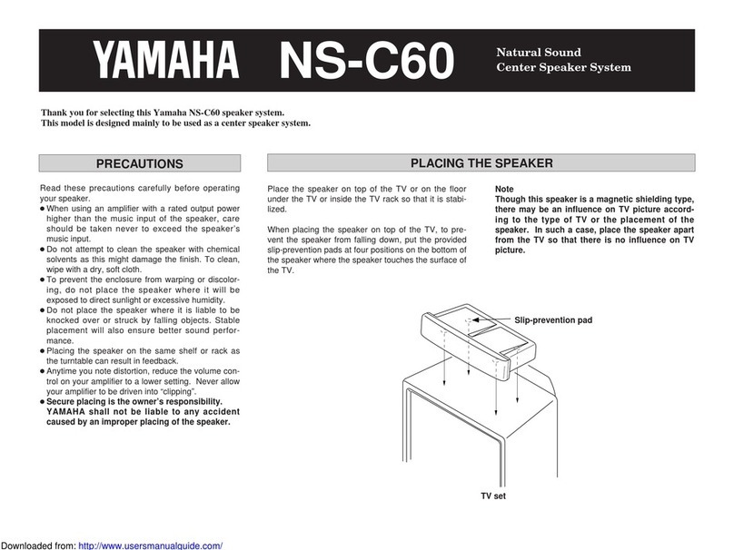 Yamaha NS-C60 User manual Yamaha NS-C60 User manual