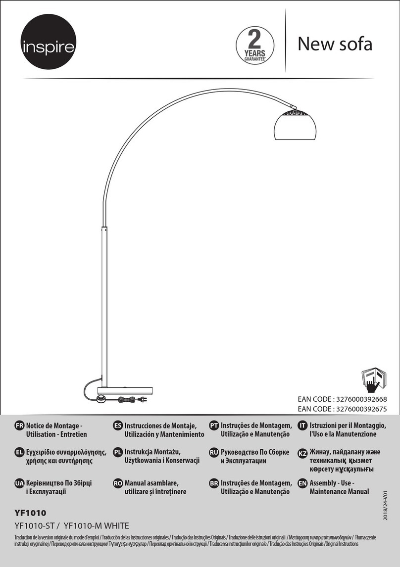 Inspire New sofa Maintenance manual