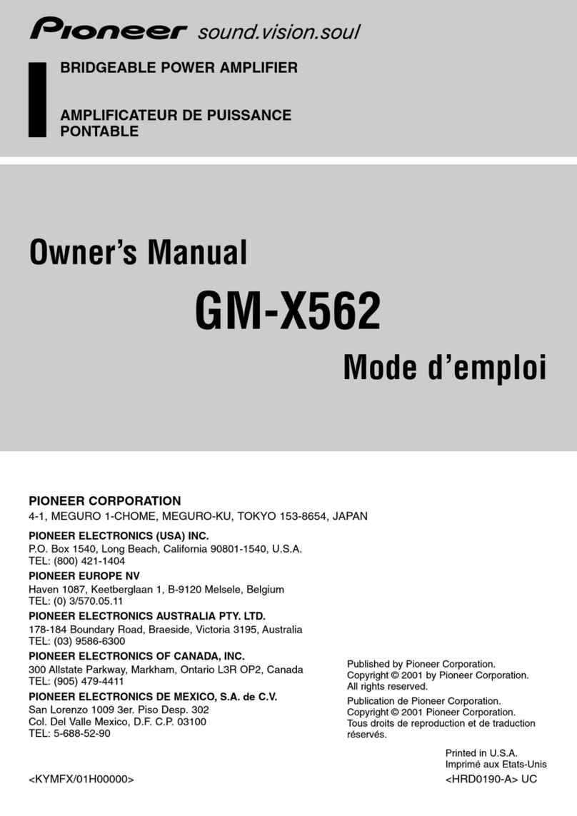 Pioneer GM-X562 User manual