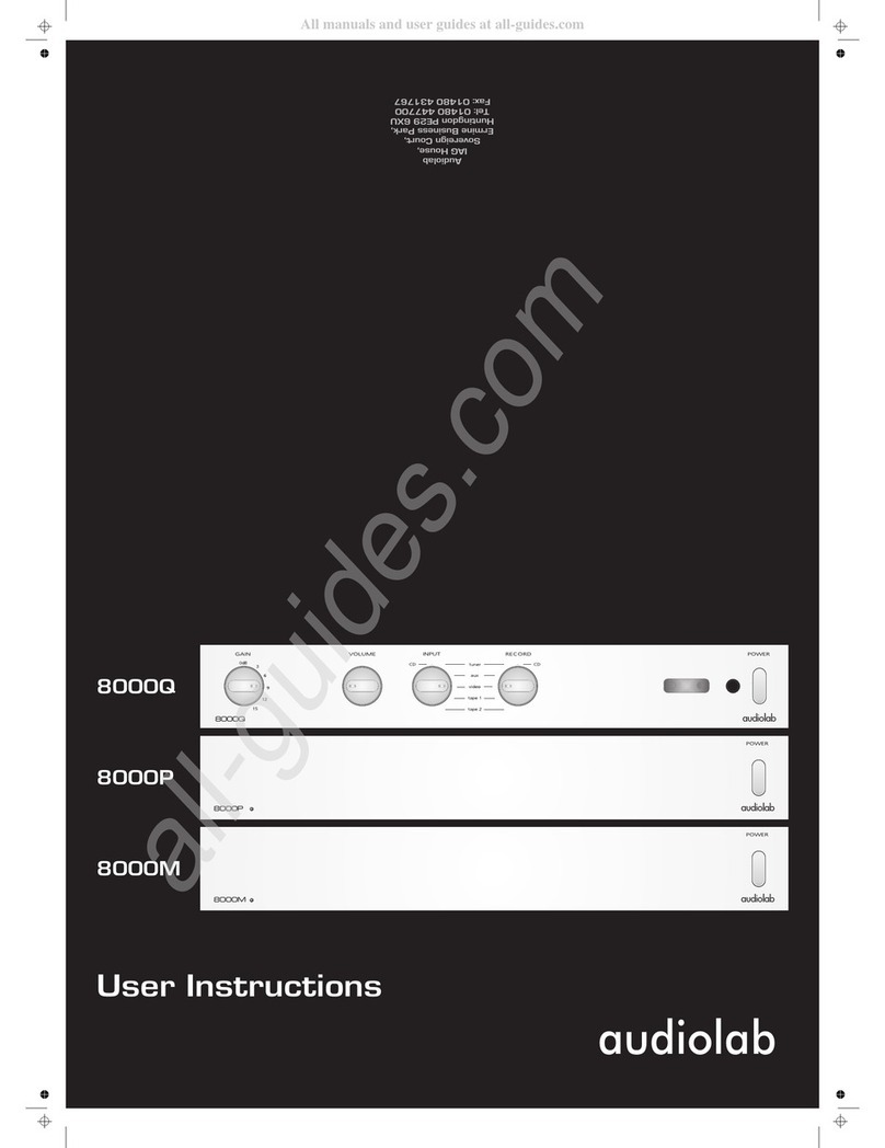 Audiolab 8000Q User manual