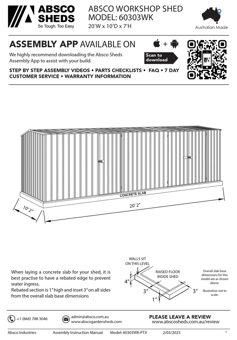 ABSCO SHEDS 60303WK manual