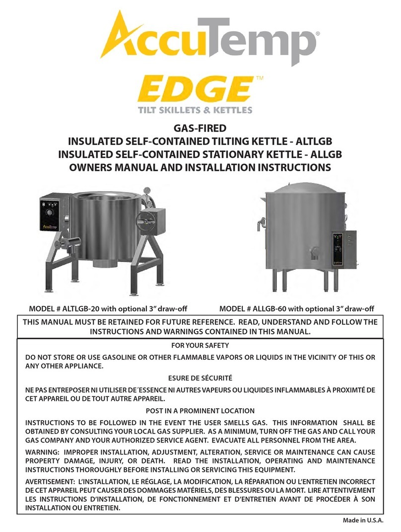 AccuTemp EDGE ALTLGB Owner's manual and installation instructions