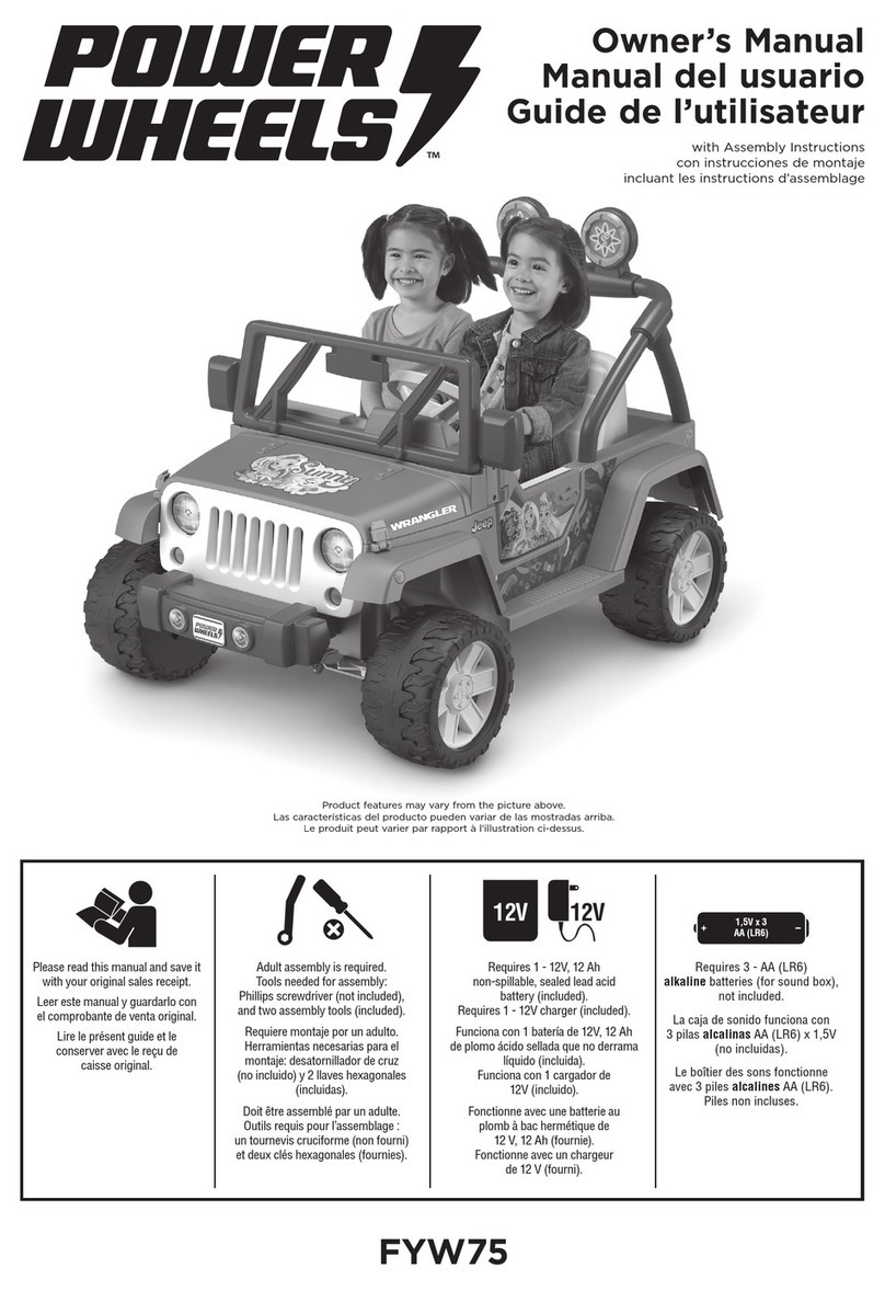 Fisher-Price POWER WHEELS FYW75 Owner's manual with assembly instructions
