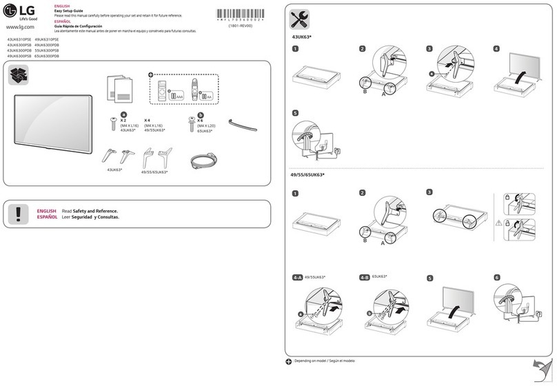 LG 49UK63 series Quick start guide