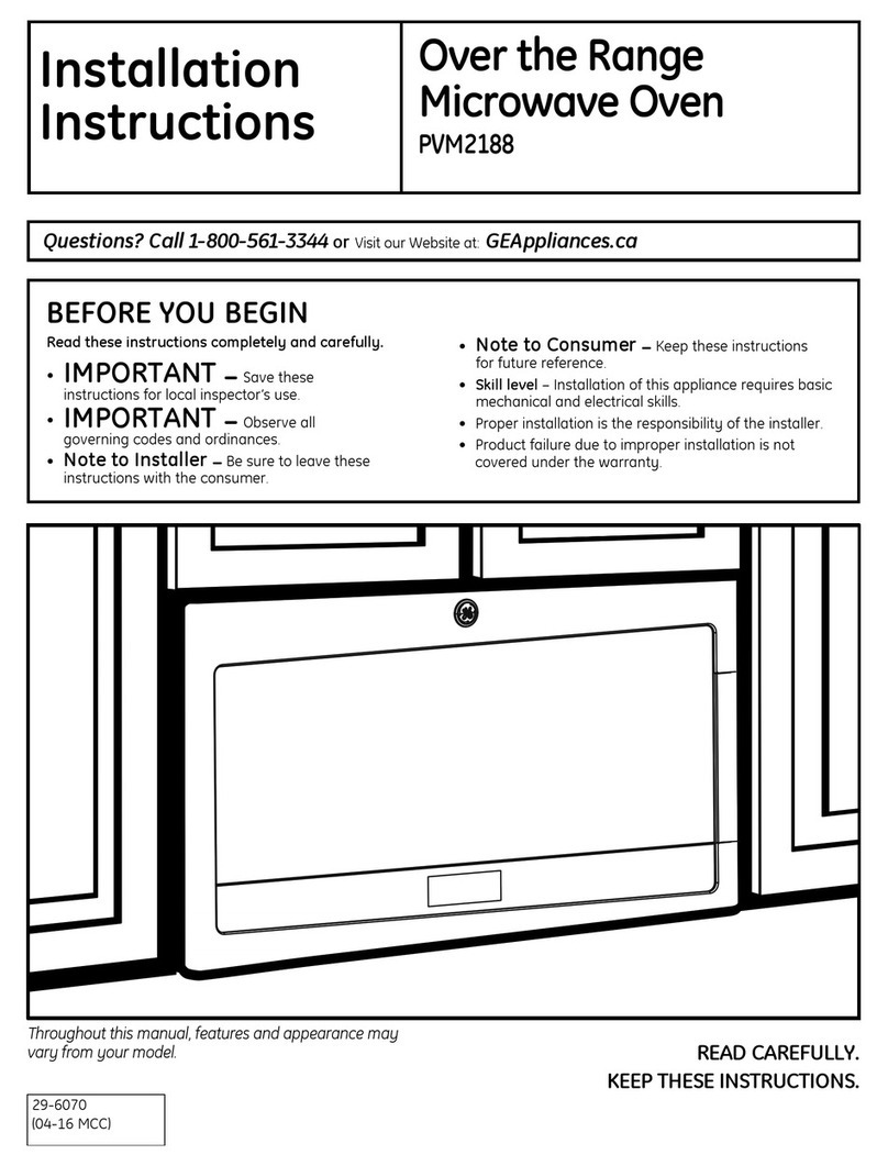 GE Profile PVM2188SJC User manual