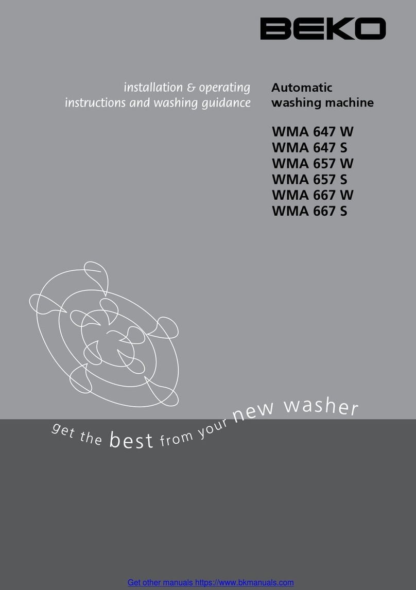 Beko WMA 647 W Operating instructions