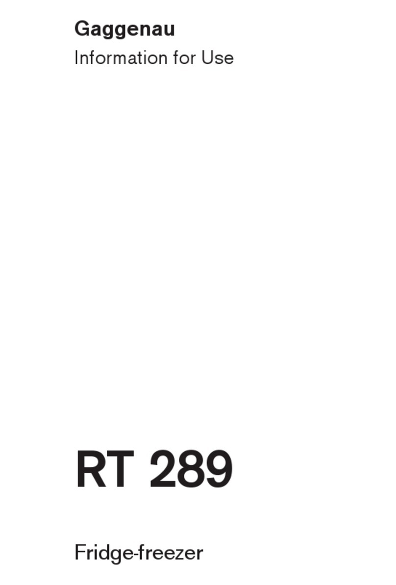 Gaggenau RT 289 Specification sheet