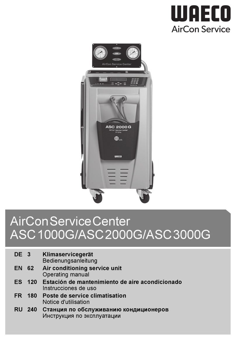 Waeco AirConServiceCenter ASC1000G operating manual