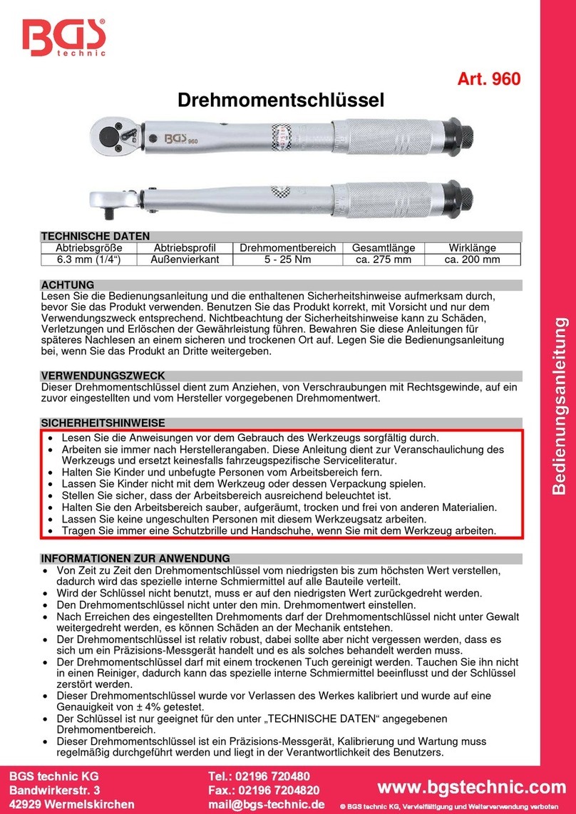 BGS technic 960 User manual BGS technic 960 User manual