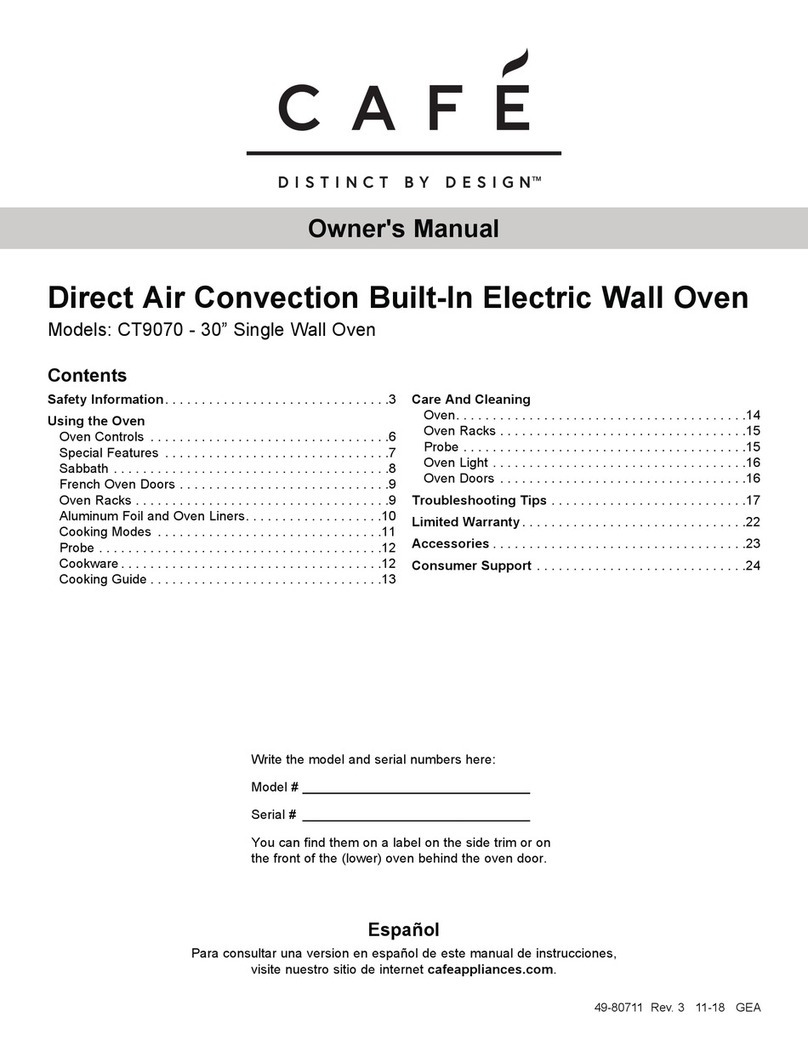 Cafe CT9070 owner's manual
