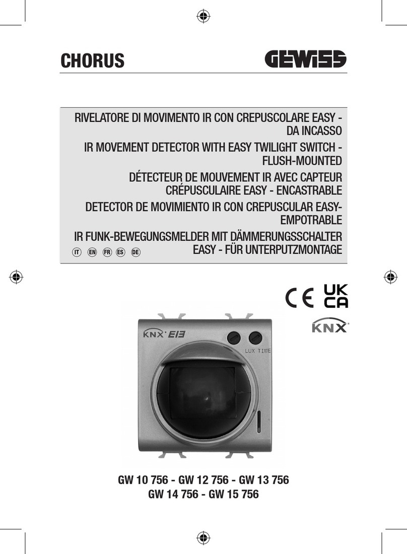 Gewiss CHORUS GW 13 756 installation instructions