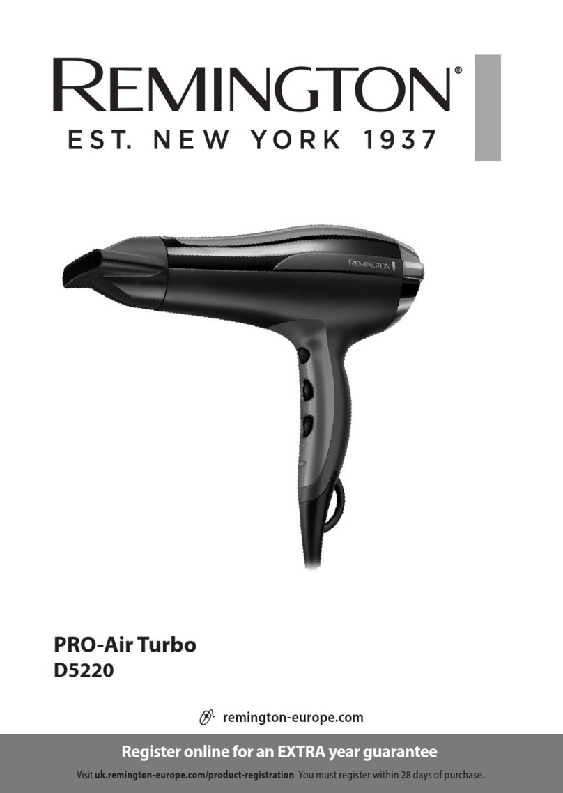 Remington D5220 quick start guide