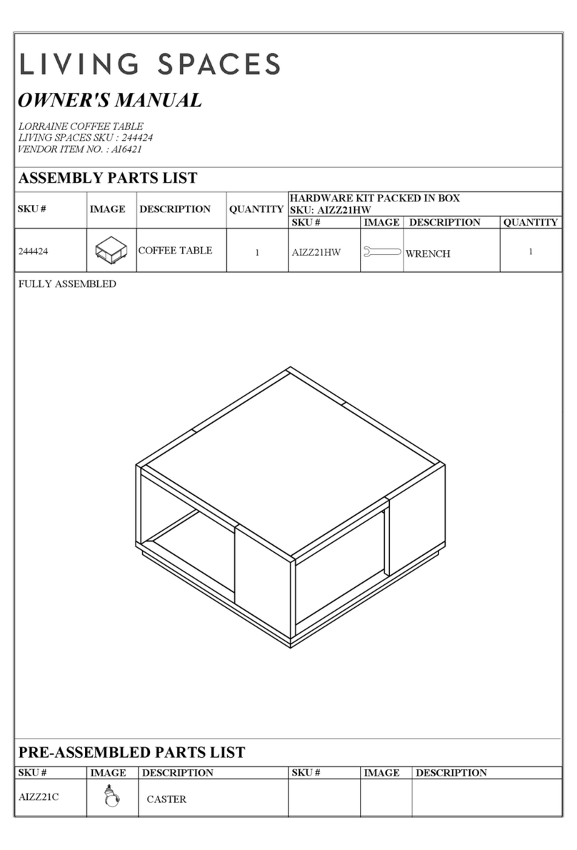 Living Spaces LORRAINE 244424 User manual
