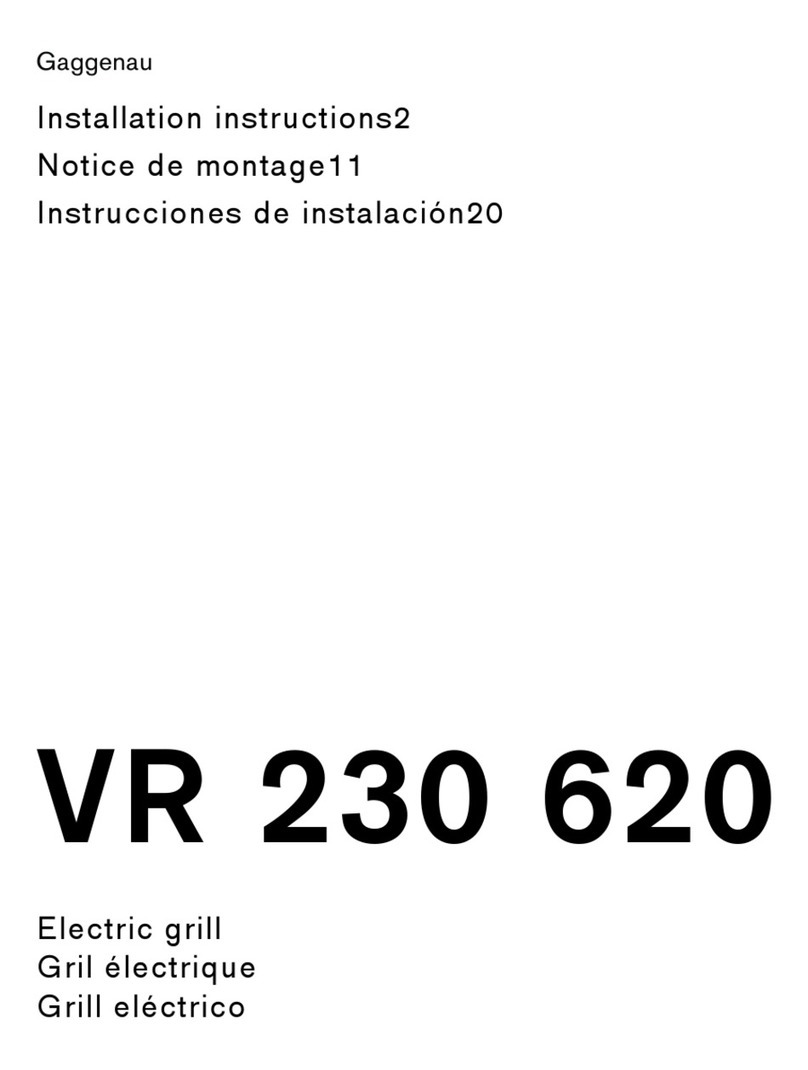 Gaggenau VR 230 620 installation instructions Gaggenau VR 230 620 installation instructions