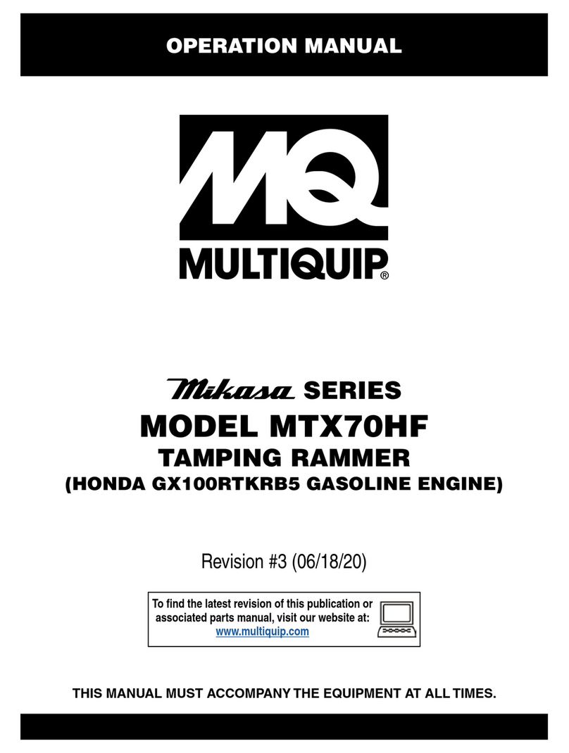 MQ Multiquip Mikasa MTX70HF Operation manual
