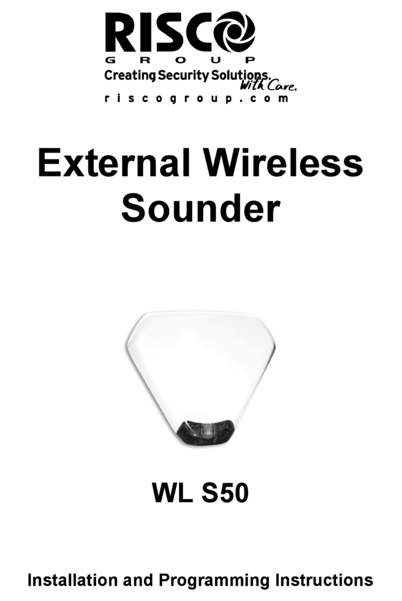 Risco WL S50 Installation and programming instructions